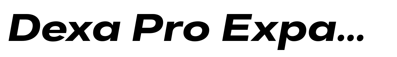 Dexa Pro Expanded Bold Italic